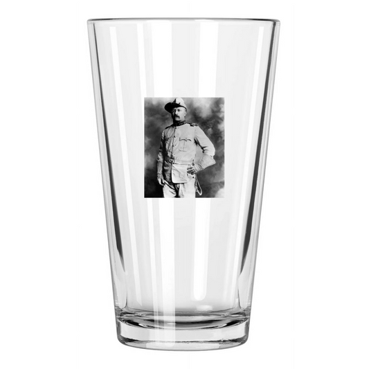1898 Colonel Theodore 'Teddy' Roosevelt 'Rough Rider' Pint Beer Drinking Glass