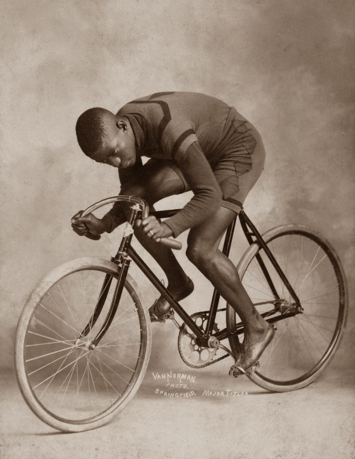 1899 Marshall Major Taylor Cycling Legend Old Vintage Magnet Reprint