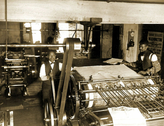 1899 Richmond Planet Newspaper Press Room Vintage Old Magnet Reprint