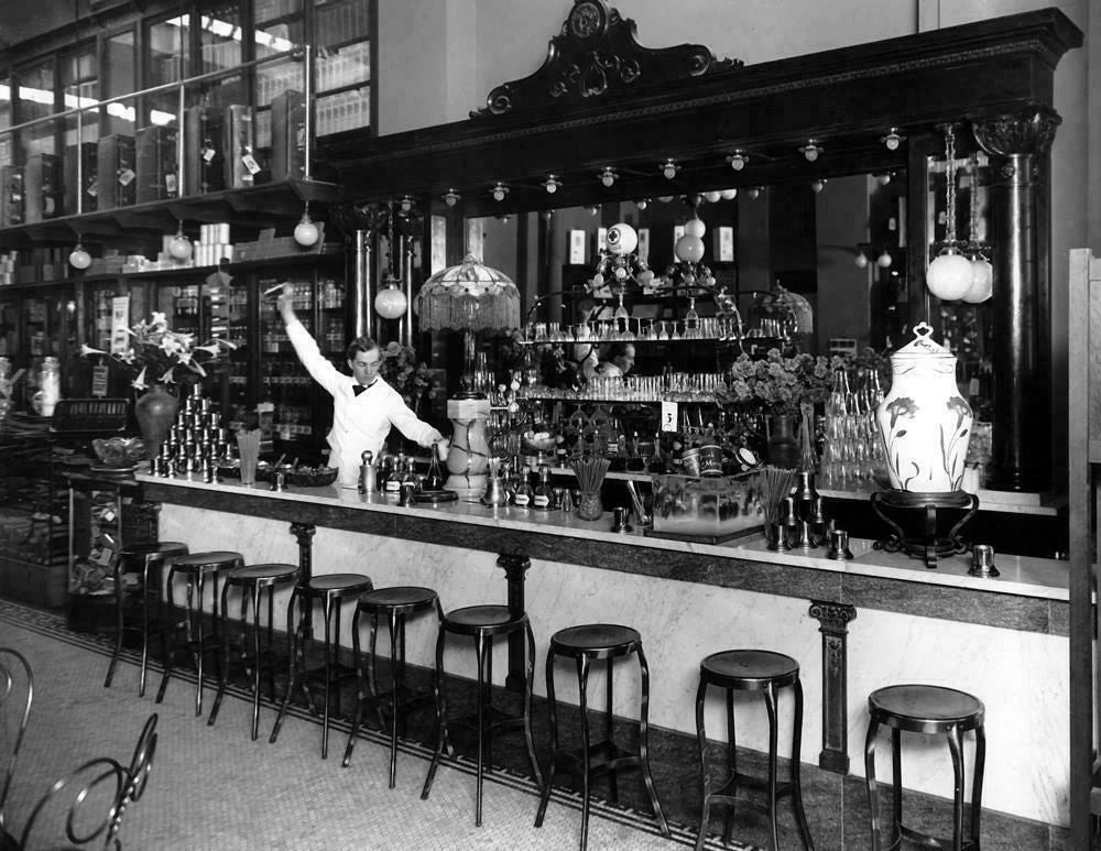 1900 1920 Guys Soda Fountain Washington Old Vintage Magnet 6X8 Reprint