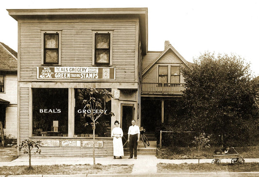 1900 Beal'S Grocery Store Independence Mo Old Vintage Photo Reprint