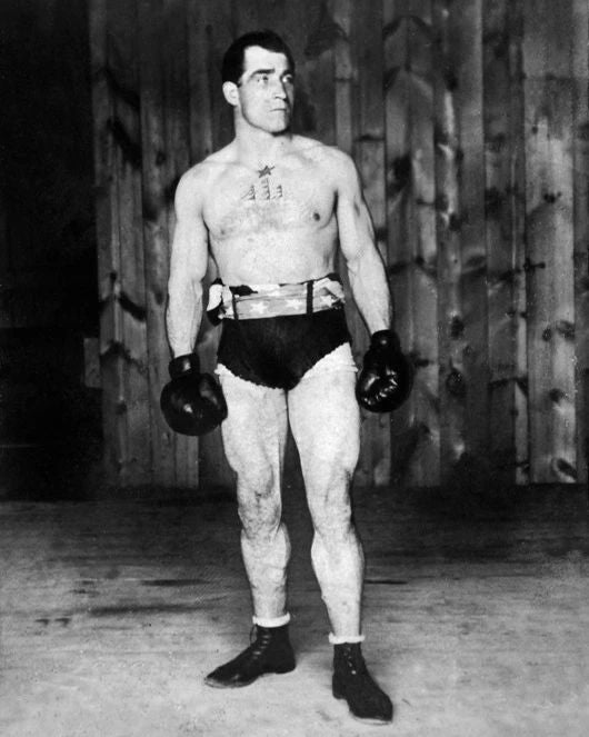 1900 Boxing Heavyweight Tom Sharkey Glossy Keychain Boxing Pose Portrait Print