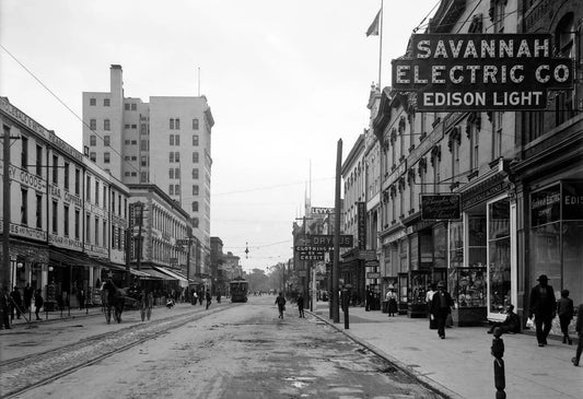 1900 Broughton Street Savannah Georgia Old Vintage 300 Piece Jigsaw Puzzle