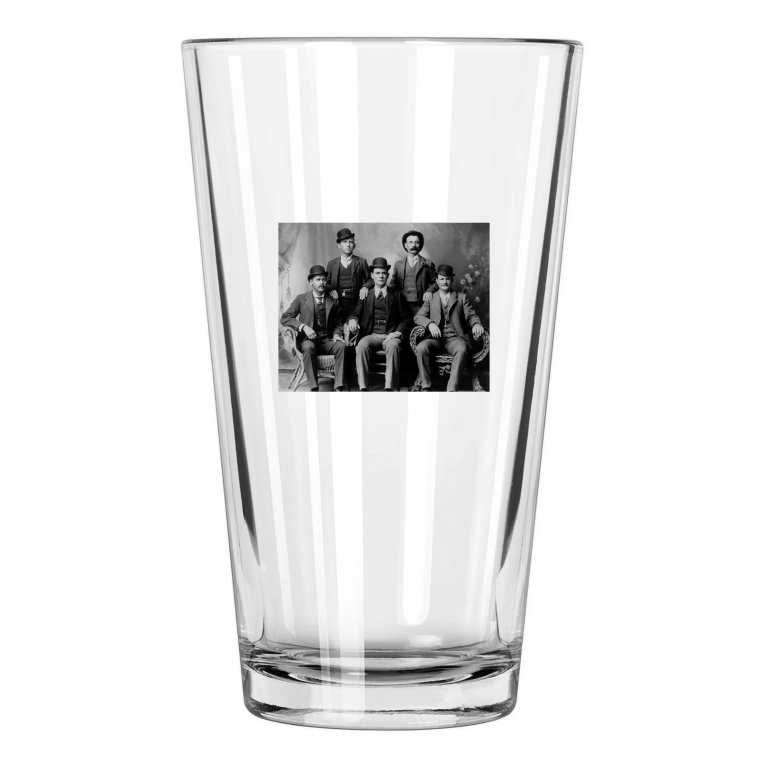 1900 Criminals Butch Cassidys Wild Bunch Sundance Kid Vintage Pint Beer Glass