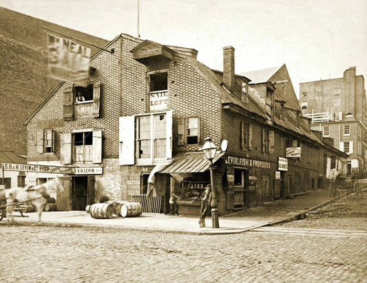 1900 Delaware & Race Street Philadelphia Vintage Old Magnet Reprint