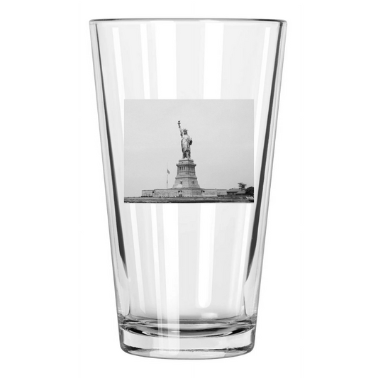 1900 New York Statue Of Liberty Photo Wall Art Pint Beer Drinking Glass