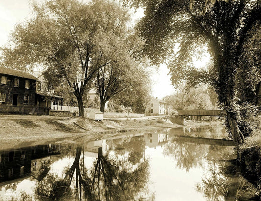 1900 The Canal Near Shickshinny Pennsylvania Old Retro Photo Reprint