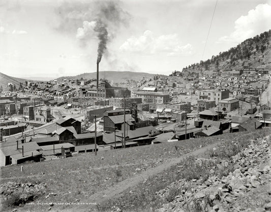 1900 Victor Colorado Old Western Gold Mining Town Vintage Photograph 11 X 17