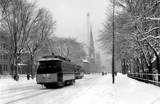 1900 Woodward Avenue In Winter Detroit Old Vintage 300 Piece Jigsaw Puzzle