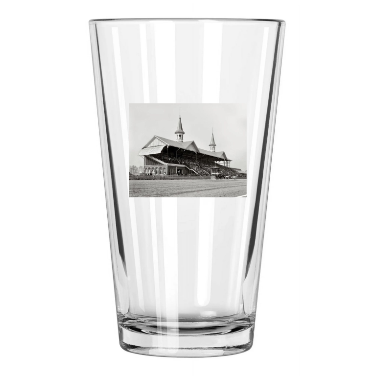 1901 Churchill Downs Racetrack Kentucky Derby Photo Pint Beer Drinking Glass