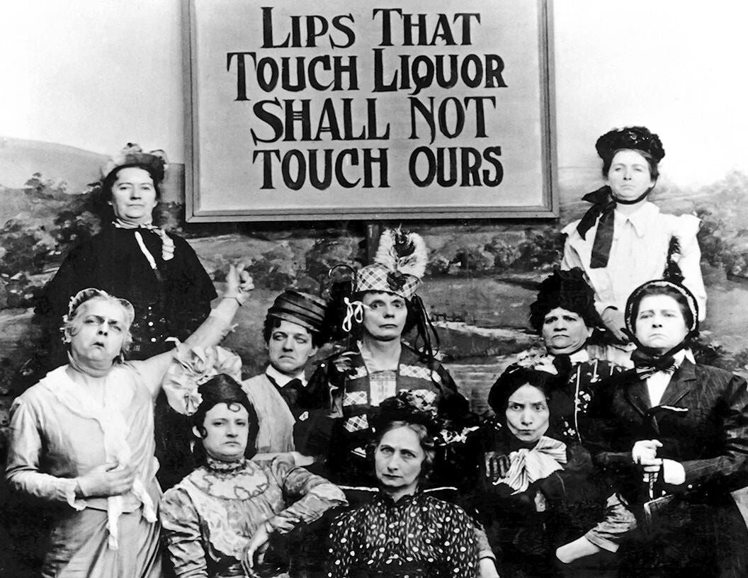 1901 Lips That Touch Liquor Prohibition Old Grayscale Magnet Reprint