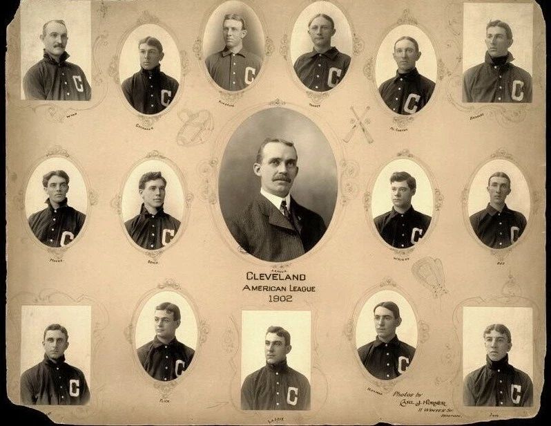 1902 Cleveland Indians Team Photo Baseball Picture Mlb