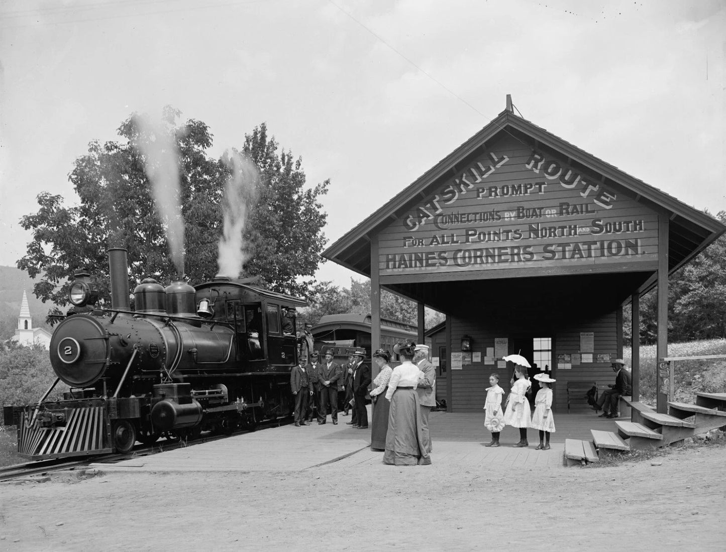 1902 Catskill Mountain Railway Station New York Picture Photo Print