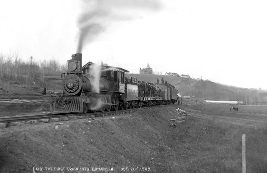 1902 First Train Into Edmonton Alberta Vintage Old Retro Magnet 11 X 17 Reprint