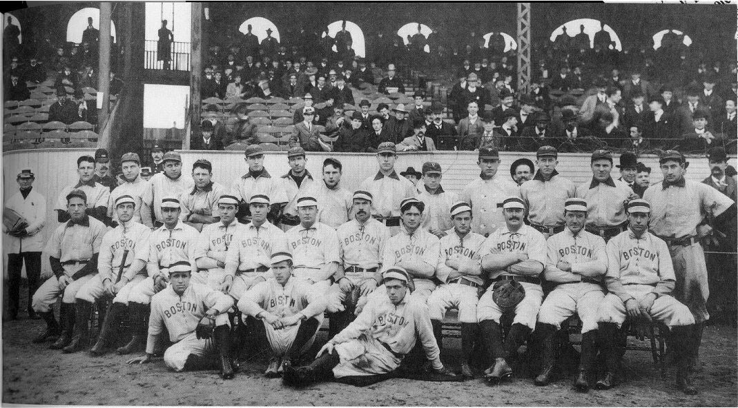 1903 Boston Americans & Pittsburgh Pirates Team Magnet Baseball Picture Ws