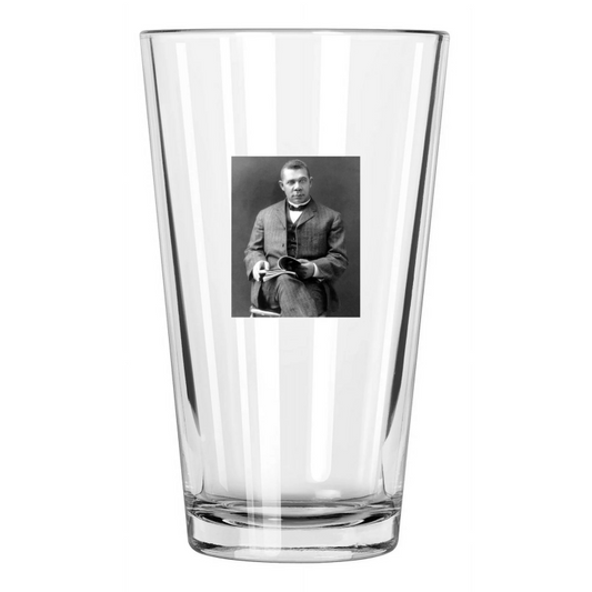 1903 Civil Rights Activist Booker T Washington Portrait Pint Beer Drinking Glass