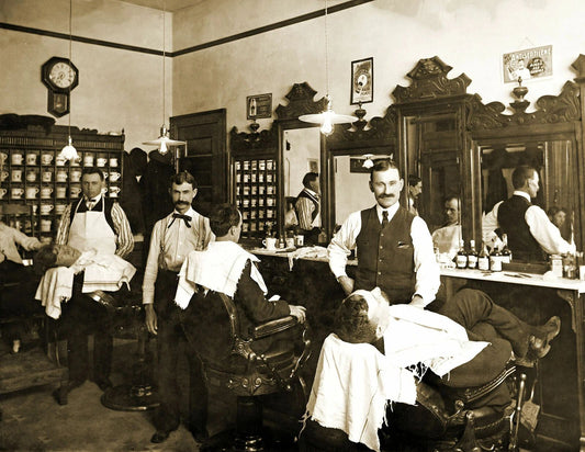 1903 Rudy Sohn'S Barber Shop Junction City Kansas Picture Magnet Reprint