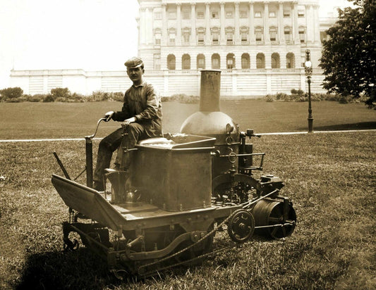 1903 Steam Powered Lawn Mower U.S. Capitol Dc Old Keychain Reprint
