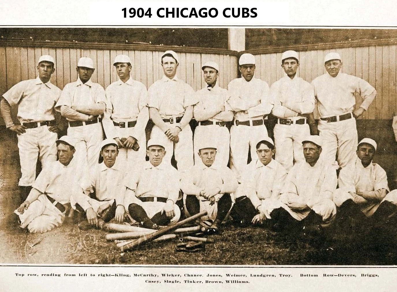 1904 Chicago Cubs Team Photo Baseball Picture Mlb