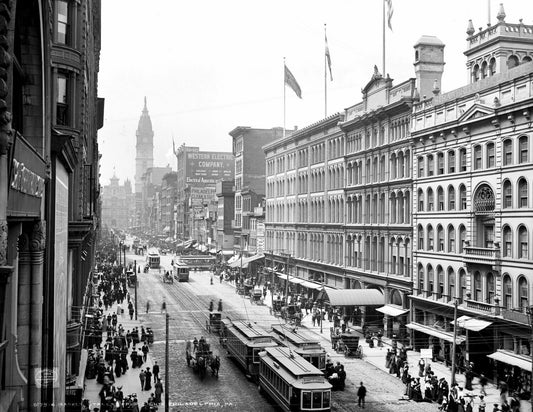1904 Market Street Philadelphia Pennsylvania Vintage 300 Piece Jigsaw Puzzle