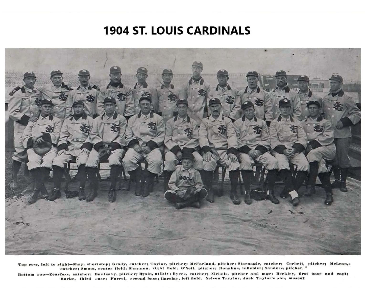 1904 St. Louis Cardinals Team Magnet Baseball Picture Mlb Wide Border