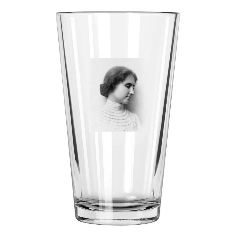 1904 Womens Activist Helen Keller Photo Author Pint Beer Drinking Glass