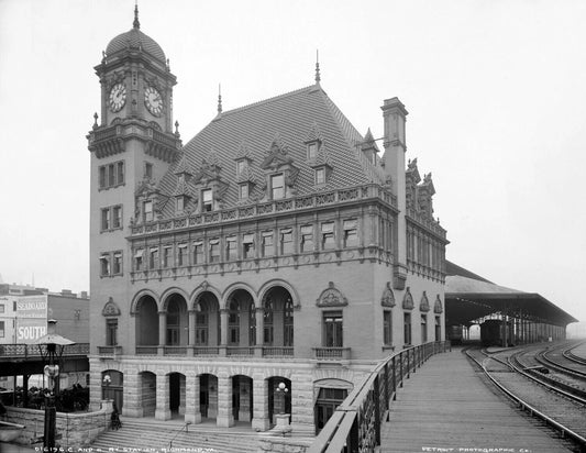 1905 C & O Railway Station Richmond Old Retro Vintage Magnet Reprint
