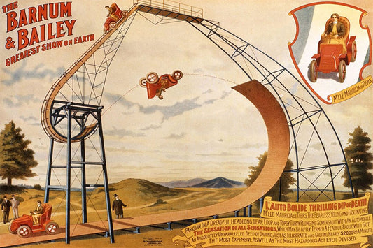 1905 Circus The Dip Of Death Circus Act Print Vintage Wall Poster