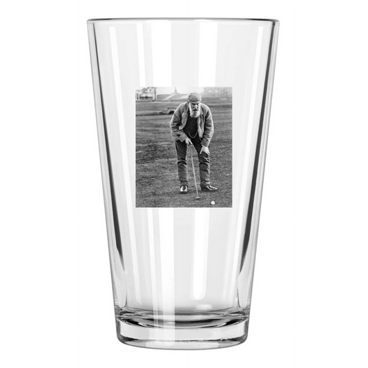 1905 Golfer Old Tom Morris Pioneer Golf St Andrews Pint Beer Drinking Glass