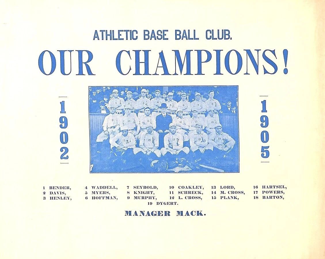 1905 Philadelphia Athletic Baseball Picture Mlb