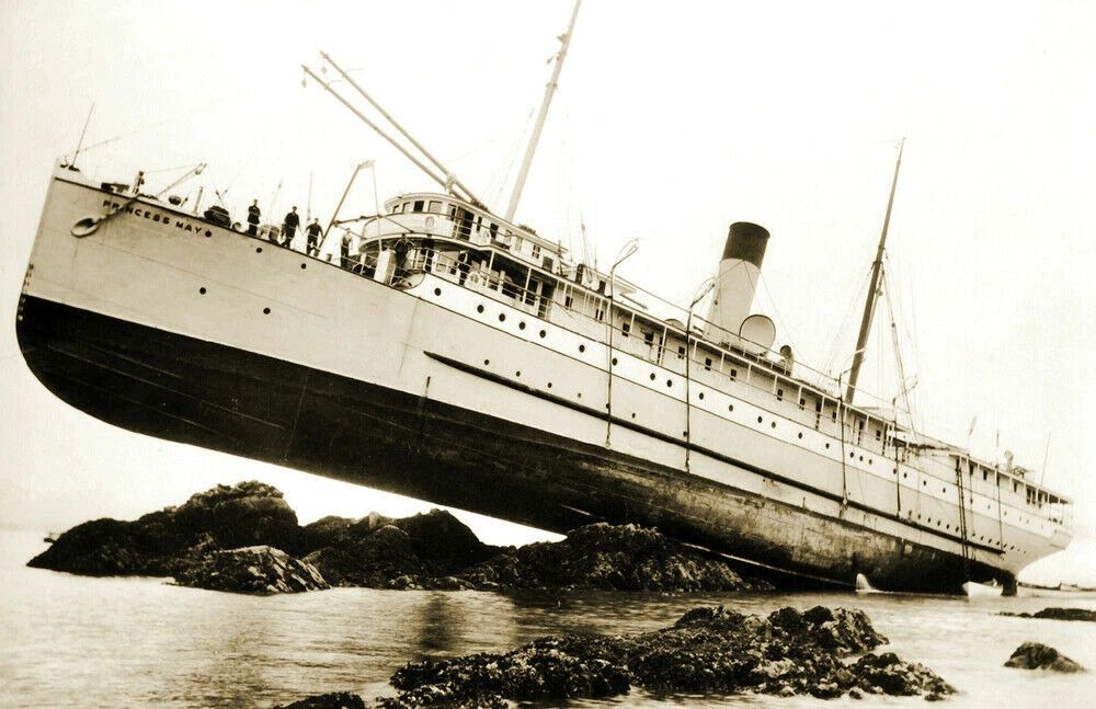 1905 The Princess May Run Aground Alaska Vintage Old Magnet Reprint