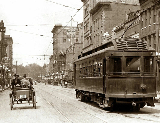 1906 1923 City Street Scene Rockford Illinois Vintage 300 Piece Jigsaw Puzzle