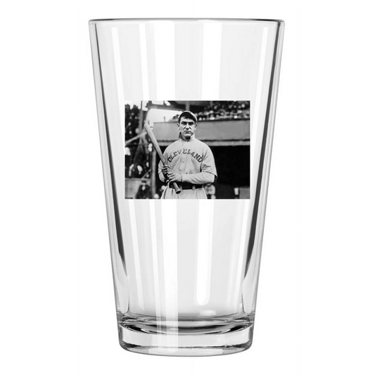 1906 Cleveland Naps Nap Lajoie Photo Indians Hof 1937 Pint Beer Drinking Glass
