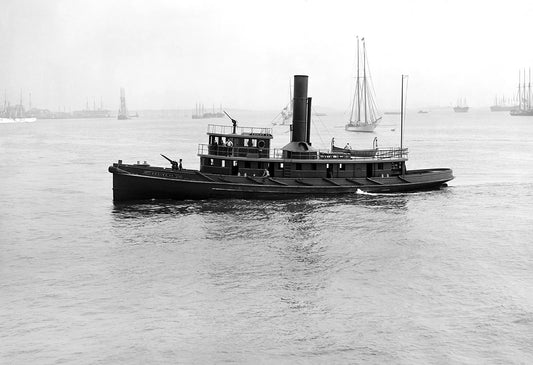 1906 Fireboat Engine No. 44 Boston Vintage Old Reprint 300 Piece Jigsaw Puzzle