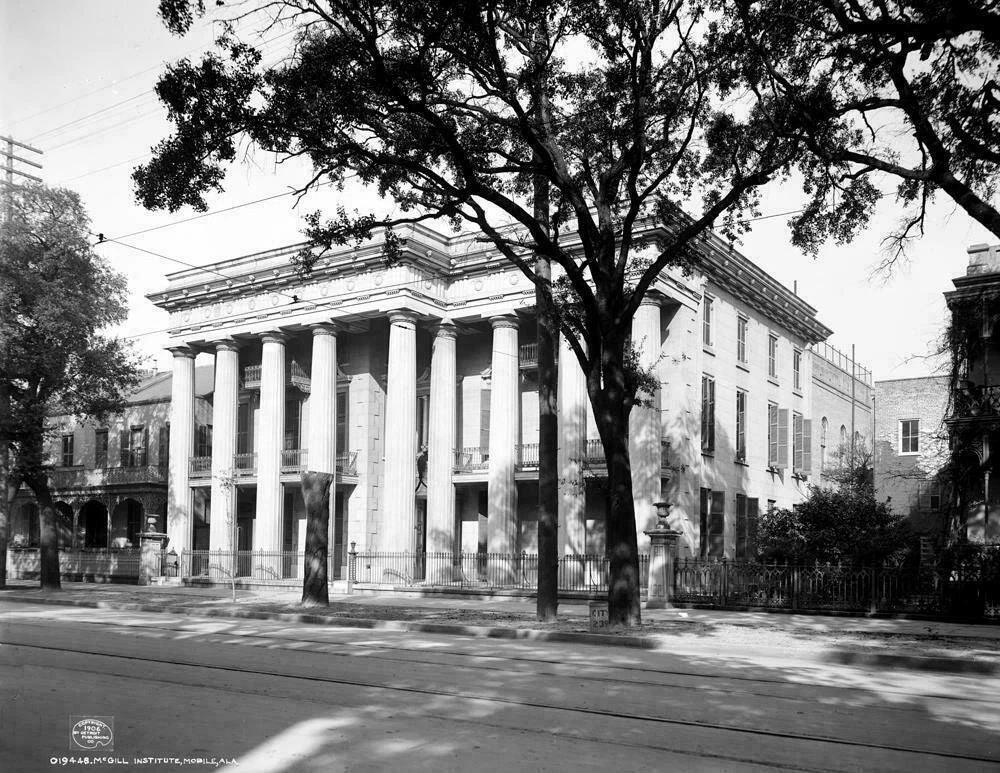 1906 Mcgill Institute Mobile Alabama Vintage Keychaingraph Reprint