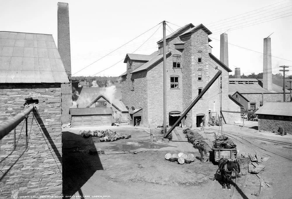 1906 Smelters Lake Linden Michigan Old Vintage Historic Photo Reprint