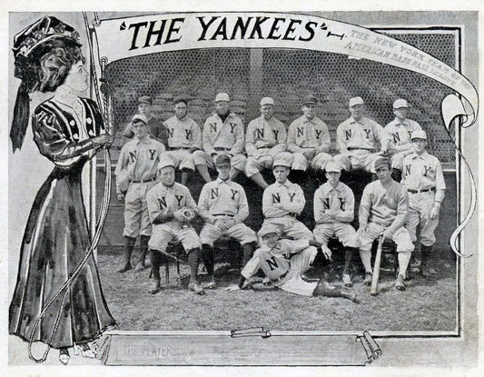 1907 New York Yankees Team Baseball Ny Mlb As Shown 300 Piece Jigsaw Puzzle
