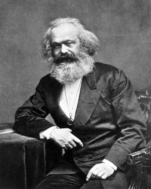 1907 Philosopher Karl Marx Glossy Keychain Theorist Print Historian Keychain