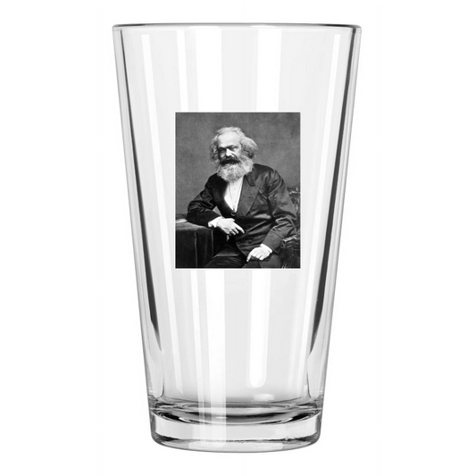 1907 Philosopher Karl Marx Photo Theorist Historian Pint Beer Drinking Glass