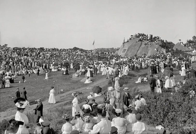 1907 Stage Fort Park Dedication Gloucester Ma Retro Vintage Picture Keychain