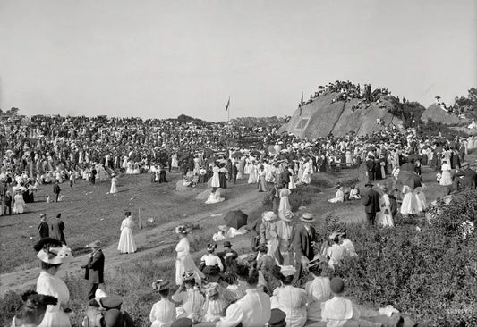 1907 Stage Fort Park Dedication Gloucester Ma Retro Vintage Picture Keychain