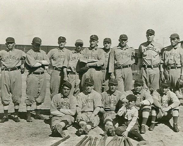 1908 Lincoln Greenbacks Team Photo Baseball Picture Western League Nebraska