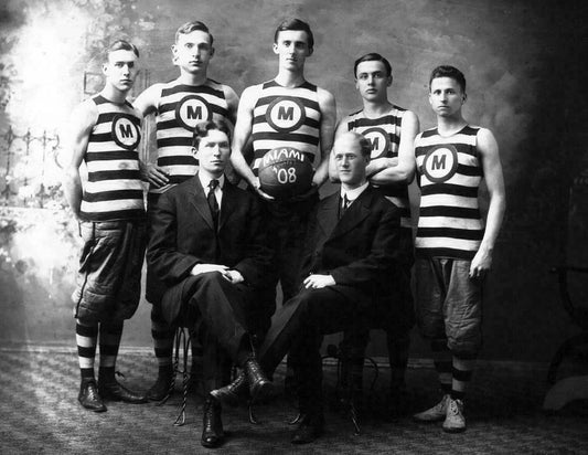 1908 Miami University Basketball Team Miami Ohio Old Magnet Reprint