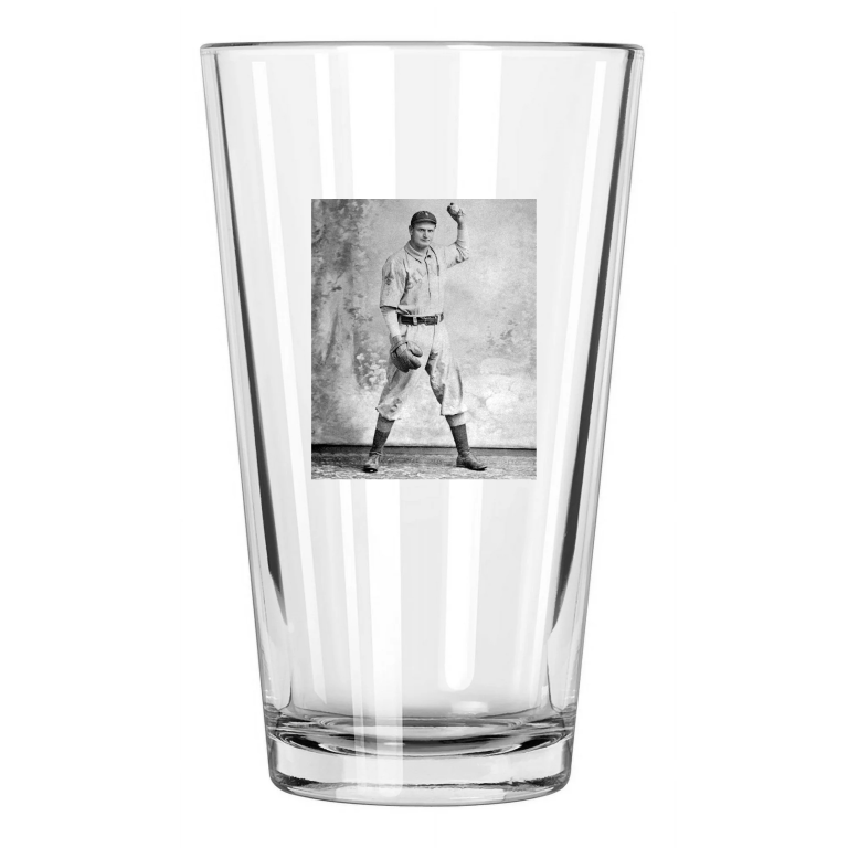 1908 St. Louis Brown Rube Waddell Photo Baseball Hof 46 Pint Beer Drinking Glass