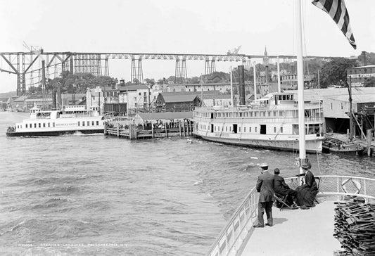 1908 Steamer Landings Poughkeepsie New York Vintage Old Magnet Reprint