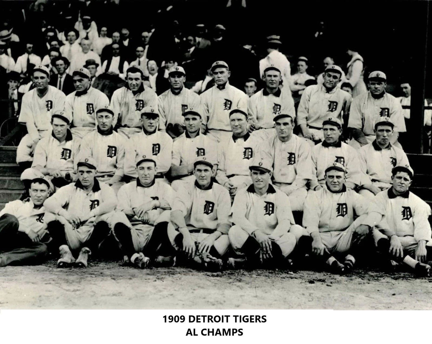 1909 Detroit Tigers Team Photo Baseball Picture Al Champs Mlb