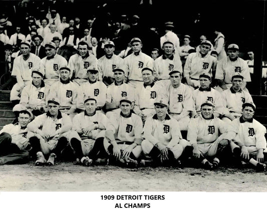1909 Detroit Tigers Team Photo Baseball Picture Al Champs Mlb