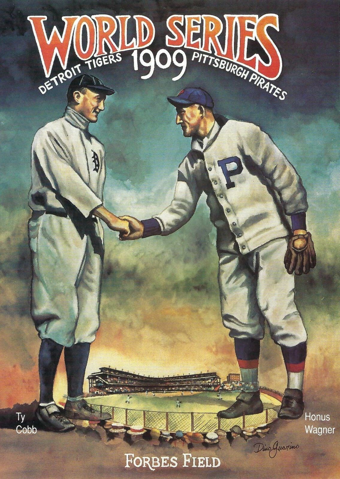 1909 Detroit Tigers V Pittsburgh Pirates Magnet Baseball Picture Mlb Ty Cobb