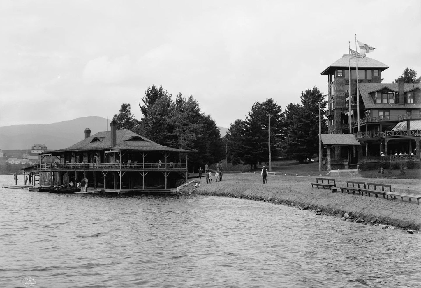 1909 Lake Placid Club New York Ny Old Vintage Reprint 300 Piece Jigsaw Puzzle