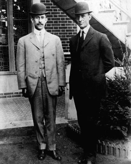 1909 Orville And Wilbur Wright Brothers Glossy Keychain Print Keychaingraph